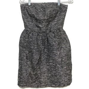 Gap Strapless Cocktail Party Dress Womens 4 Metallic Shimmer Smocked Y2K Grunge